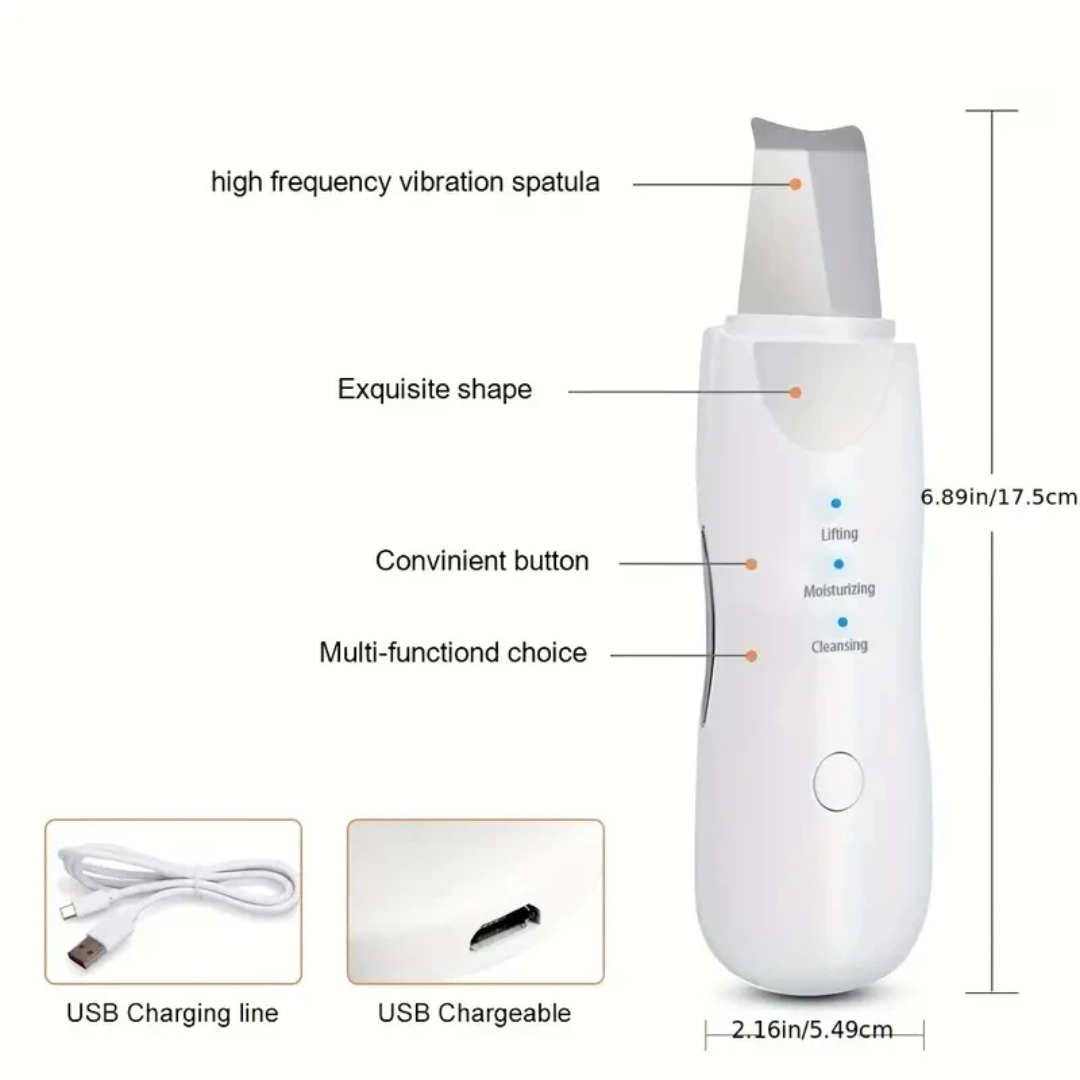 Ultrasonic Skin Scrubber – Deep Pore Cleanser & Blackhead Remover for Clear, Smooth Skin