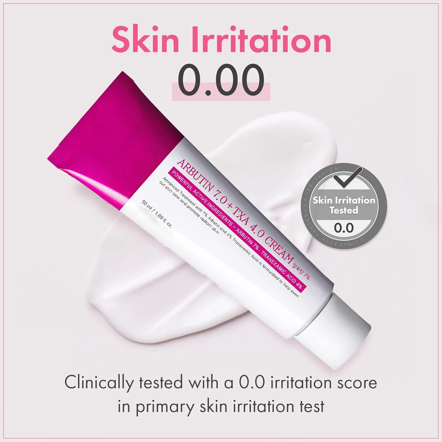 A white and magenta tube of ARBITUN 7.0 + TXXA 4.