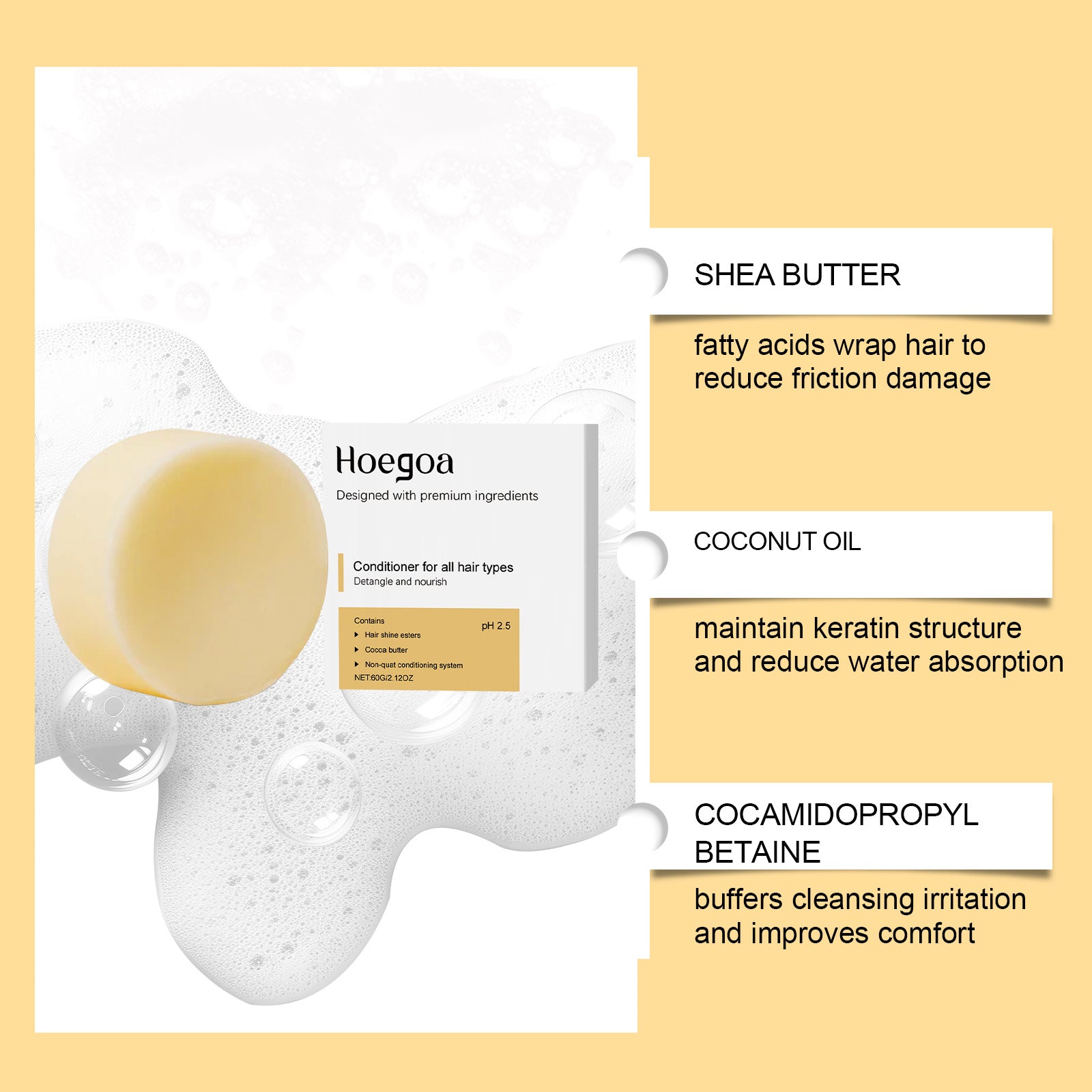 HOEGOA Pine Nourishing Shampoo – Repair Dry, Damaged Hair & Restore Soft, Healthy Shine