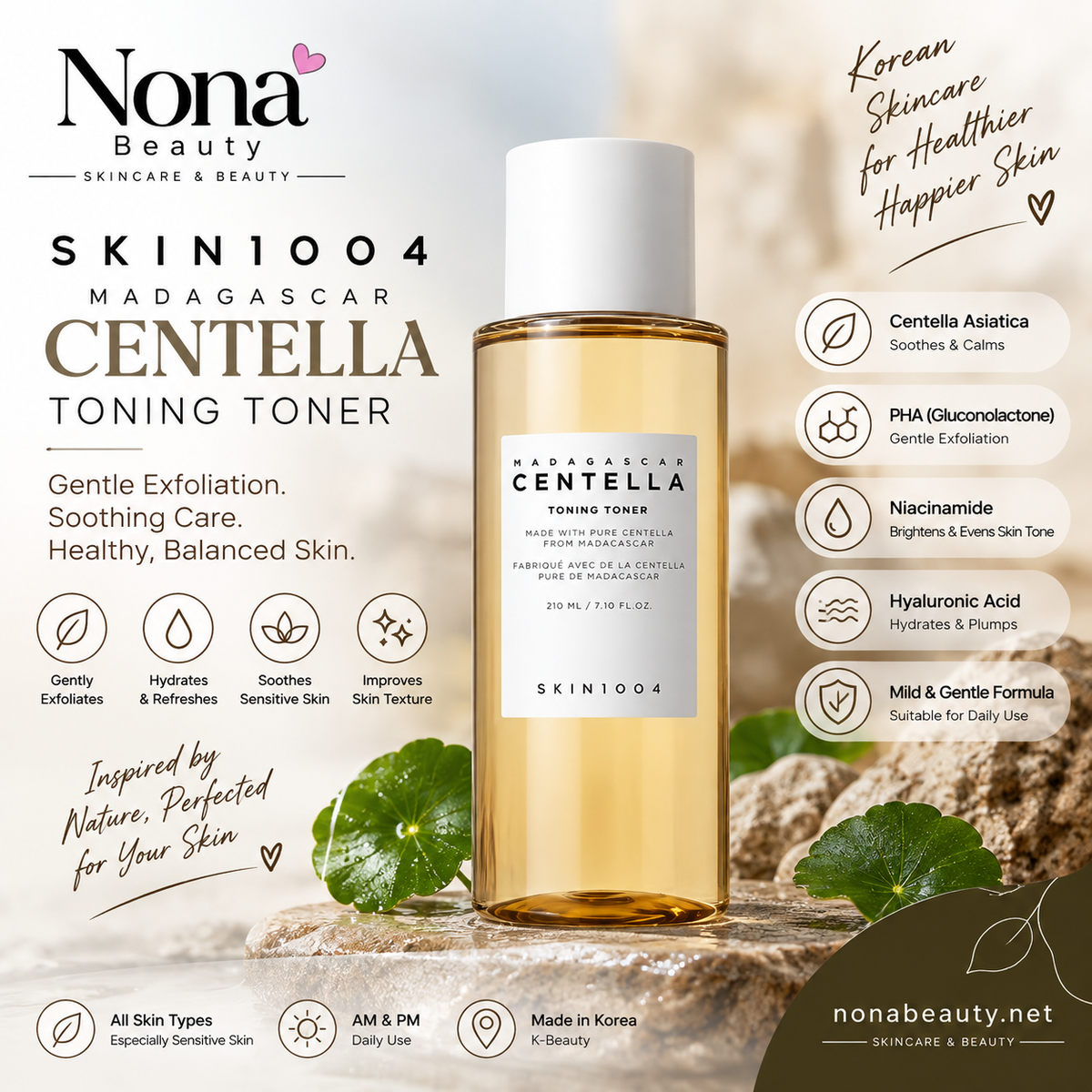 SKIN1004 Centella Toning Toner Korean skincare 210ml