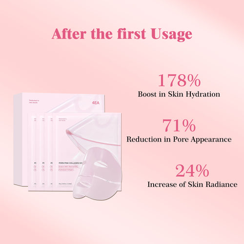 4PCS Korean Glass Skin Mask Set collagen Peel-Off With Sea Grape & Salmon DNA