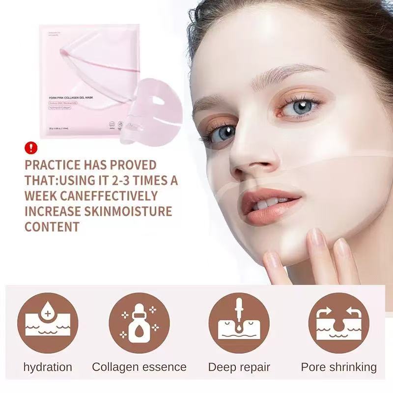 4PCS Korean Glass Skin Mask Set collagen Peel-Off With Sea Grape & Salmon DNA