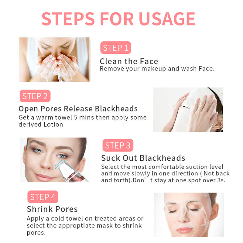 Pro Blackhead Remover Vacuum – Deep Pore Cleaner & Acne Extraction Tool for Clear, Smooth Skin