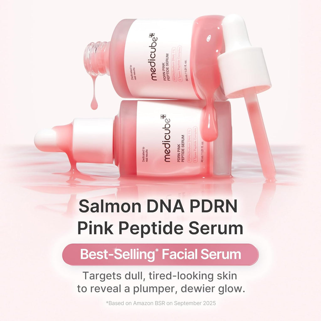 Medicube PDRN Pink Drops – Korean Glass Skin Glow Serum