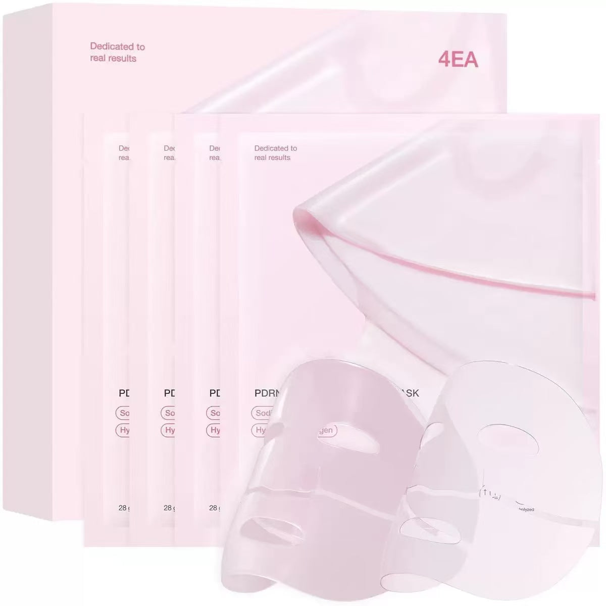 4PCS Korean Glass Skin Mask Set collagen Peel-Off With Sea Grape & Salmon DNA