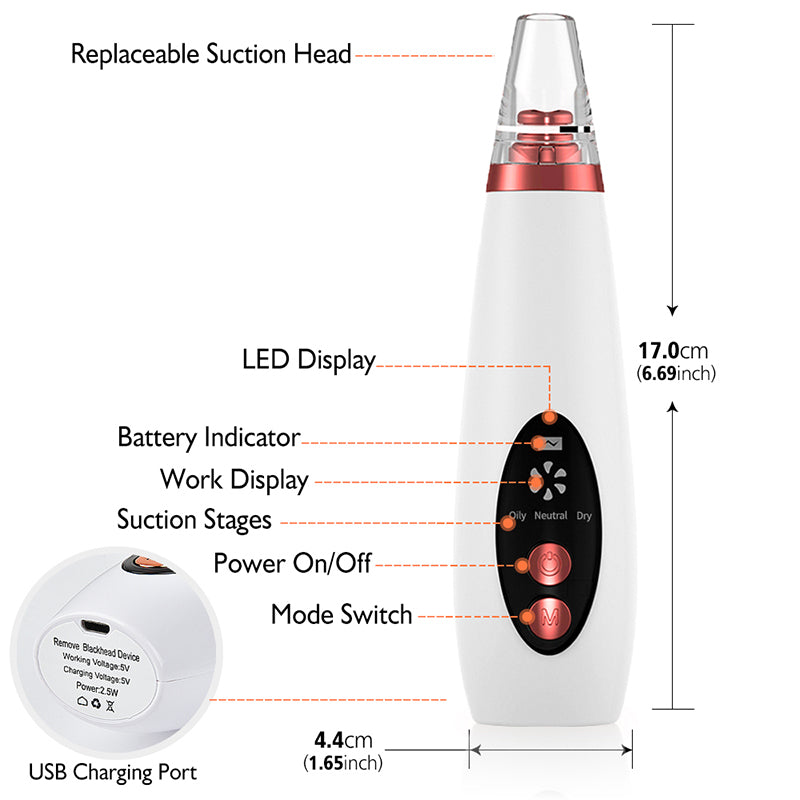 Pro Blackhead Remover Vacuum – Deep Pore Cleaner & Acne Extraction Tool for Clear, Smooth Skin