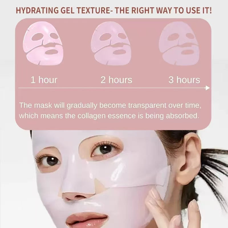 4PCS Korean Glass Skin Mask Set collagen Peel-Off With Sea Grape & Salmon DNA
