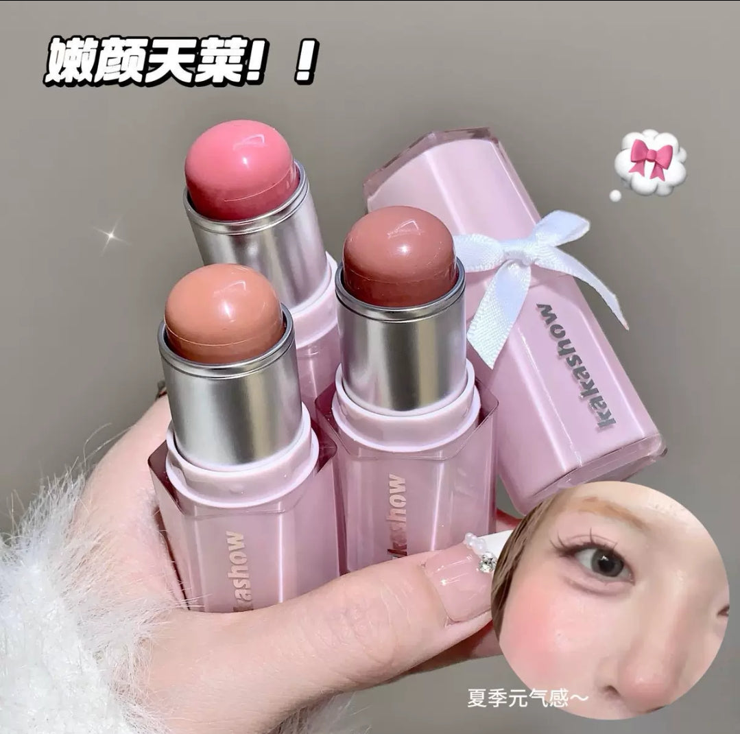 Kakashow Korean Cream Blush Stick Set – Soft Matte Cheek Tint (6 Colors)