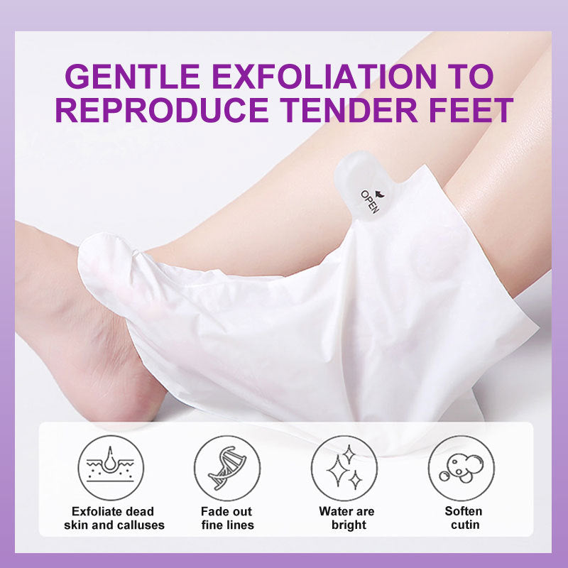 Lavender & Vitamin C Foot Peel Mask (1 Pair) – Deep Exfoliation for Baby‑Soft, Smooth Feet